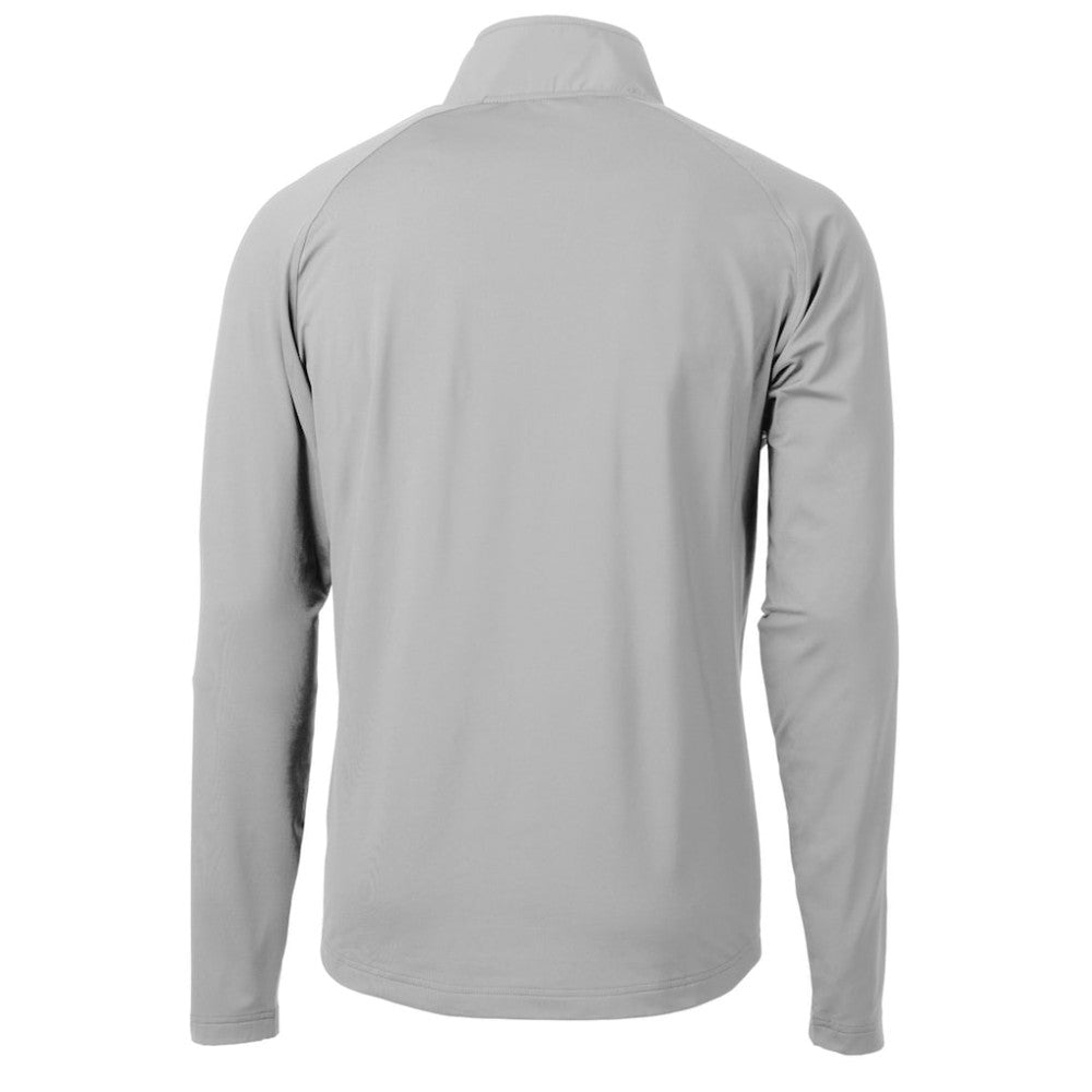 Philadelphia Phillies Cutter & Buck Adapt Eco Hybrid Raglan DryTec Quarter-Zip Jacket Gray