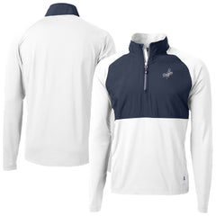 Los Angeles Dodgers Cutter & Buck Adapt Eco Hybrid Raglan DryTec Quarter-Zip Jacket White