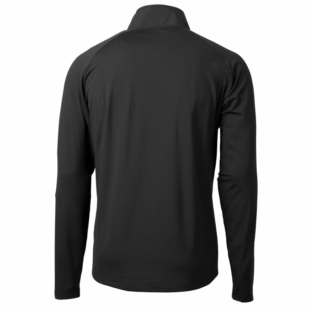 New York Mets Cutter & Buck Adapt Eco Hybrid Raglan DryTec Quarter-Zip Jacket Black