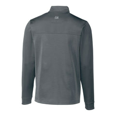 San Diego Padres Cutter & Buck Traverse Eco Stripe Tri-Blend DryTec Quarter-Zip Jacket Gray