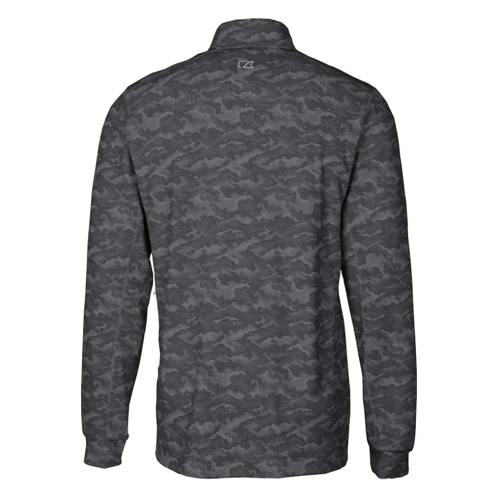 Philadelphia Phillies Cutter & Buck Traverse Eco Camo Tri-Blend DryTec Quarter-Zip Top Black
