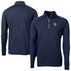 New York Yankees Cutter & Buck Adapt Eco Raglan Quarter-Zip Jacket Navy
