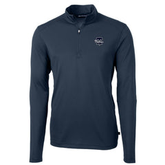 Philadelphia Phillies Cutter & Buck Virtue Eco Pique Quarter-Zip Jacket Navy
