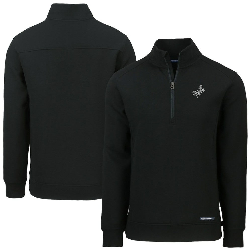 Los Angeles Dodgers Cutter & Buck Roam Eco Quarter-Zip Jacket Black