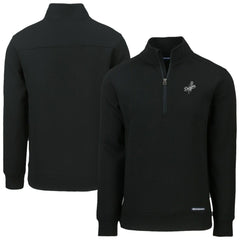 Los Angeles Dodgers Cutter & Buck Roam Eco Quarter-Zip Jacket Black