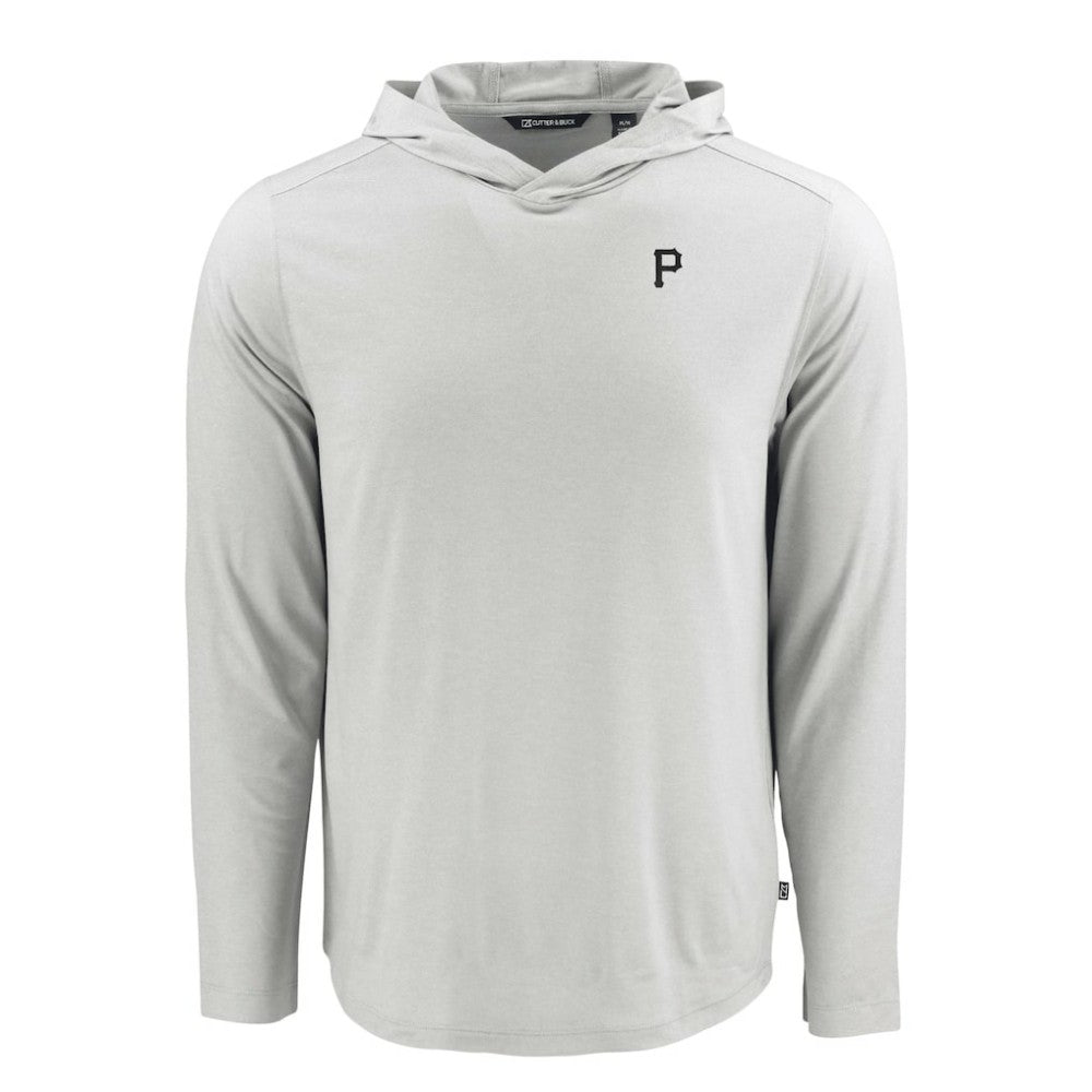 Pittsburgh Pirates Cutter & Buck Coastline Epic Comfort Eco Recycled Hoodie T-Shirt Gray