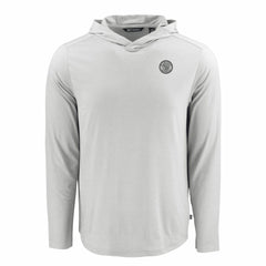 Milwaukee Brewers Cutter & Buck Coastline Epic Comfort Eco Recycled Hoodie T-Shirt Gray
