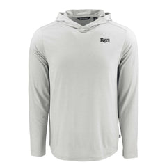 Tampa Bay Rays Cutter & Buck Coastline Epic Comfort Eco Recycled Long Sleeve Hoodie T-Shirt Gray