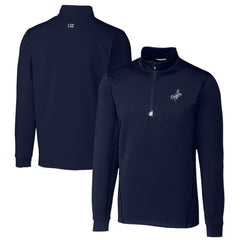 Los Angeles Dodgers Cutter & Buck Big & Tall Traverse Stretch Quarter-Zip Pullover Top Navy