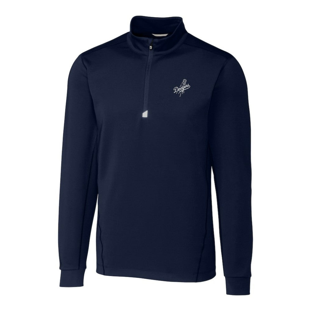 Los Angeles Dodgers Cutter & Buck Big & Tall Traverse Stretch Quarter-Zip Pullover Top Navy