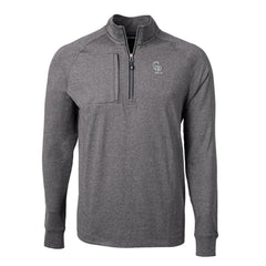 Colorado Rockies Cutter & Buck Big & Tall Adapt Eco Raglan Quarter-Zip Jacket Heather Black