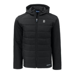 Detroit Tigers Cutter & Buck Big & Tall Evoke Hybrid Eco Softshell Recycled Full-Zip Jacket Black
