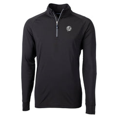New York Yankees Cutter & Buck Big & Tall Adapt Eco DryTec Raglan Quarter-Zip Jacket Black