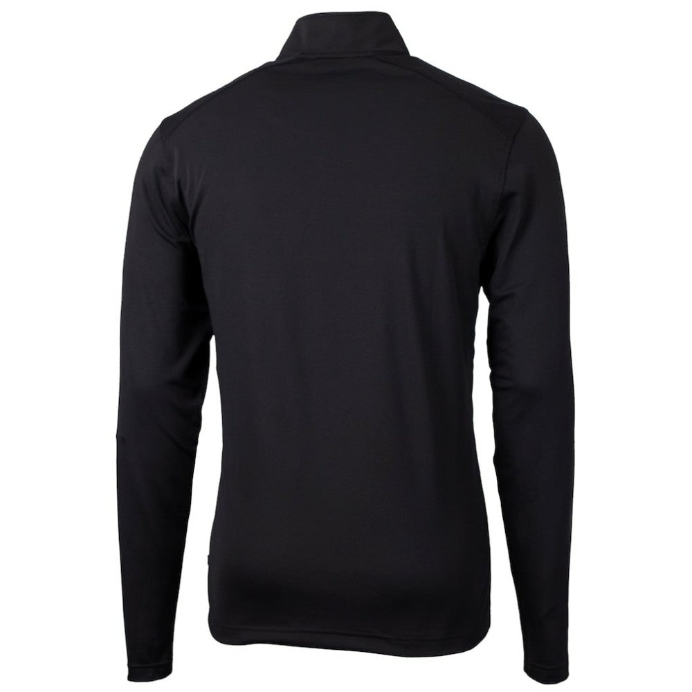 San Francisco Giants Cutter & Buck Big & Tall Virtue Eco Pique Quarter-Zip Jacket Black