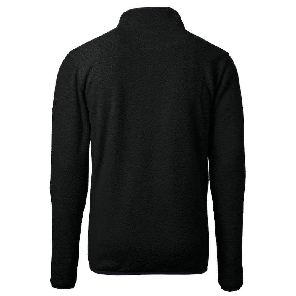 San Francisco Giants Cutter & Buck Big & Tall Cascade Eco Fleece Quarter-Zip Jacket Black