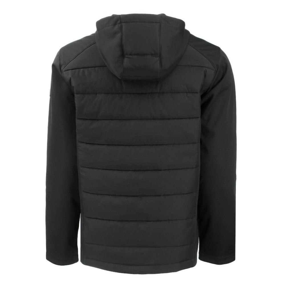 Los Angeles Dodgers Cutter & Buck Big & Tall Evoke Hybrid Eco Softshell Recycled Full-Zip Hooded PrimaLoft Jacket Black