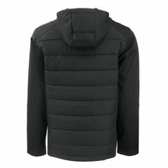 Milwaukee Brewers Cutter & Buck Big & Tall Evoke Hybrid Eco Softshell Recycled Full-Zip Hooded PrimaLoft Jacket Black