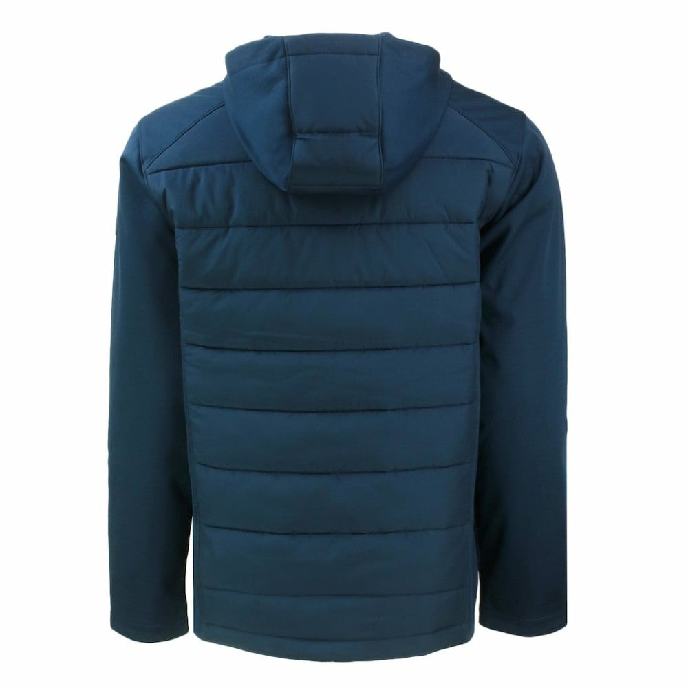 Philadelphia Phillies Cutter & Buck Big & Tall Evoke Hybrid Eco Softshell Recycled Full-Zip Hooded PrimaLoft Jacket Navy