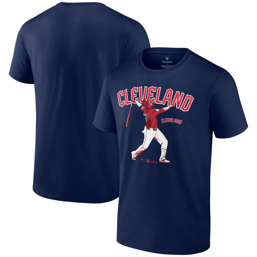 Jose Ramirez Cleveland Guardians Player Swing T-Shirt Navy