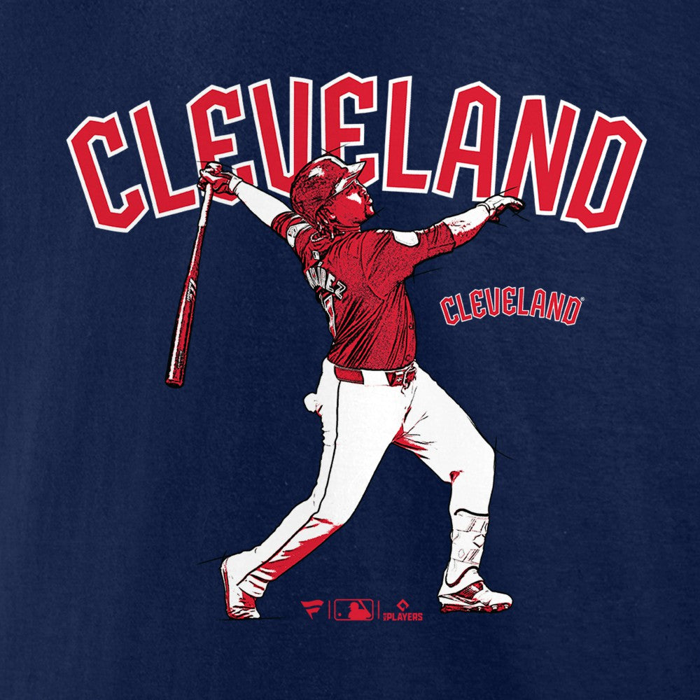 Jose Ramirez Cleveland Guardians Player Swing T-Shirt Navy