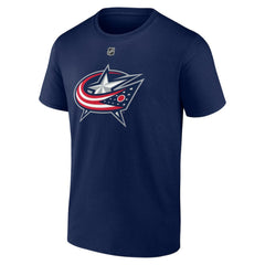 Adam Fantilli Columbus Blue Jackets Fanatics Authentic Stack Name & Number T-Shirt Navy