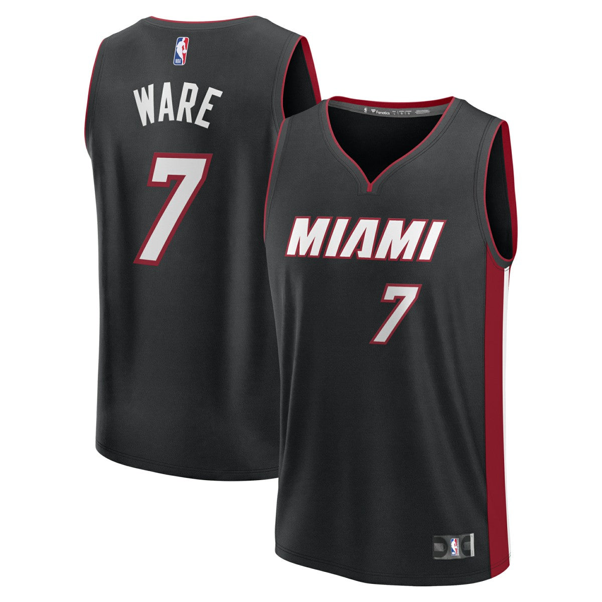 Kel'el Ware Miami Heat Fast Break Replica Player Jersey - Icon Edition - Black