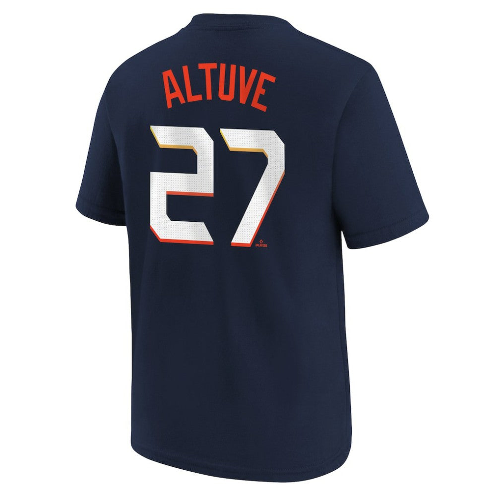 Jose Altuve Houston Astros Youth Fuse City Connect Name & Number T-Shirt Navy | Nike