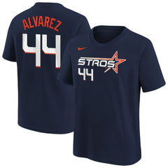 Yordan Alvarez Houston Astros Youth Fuse City Connect Name & Number T-Shirt Navy | Nike