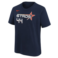 Yordan Alvarez Houston Astros Youth Fuse City Connect Name & Number T-Shirt Navy | Nike