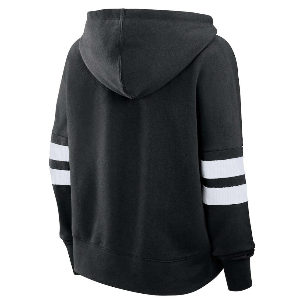 Utah Mammoth Fanatics Women's Oversized Seize V-Neck Pullover Hoodie Black