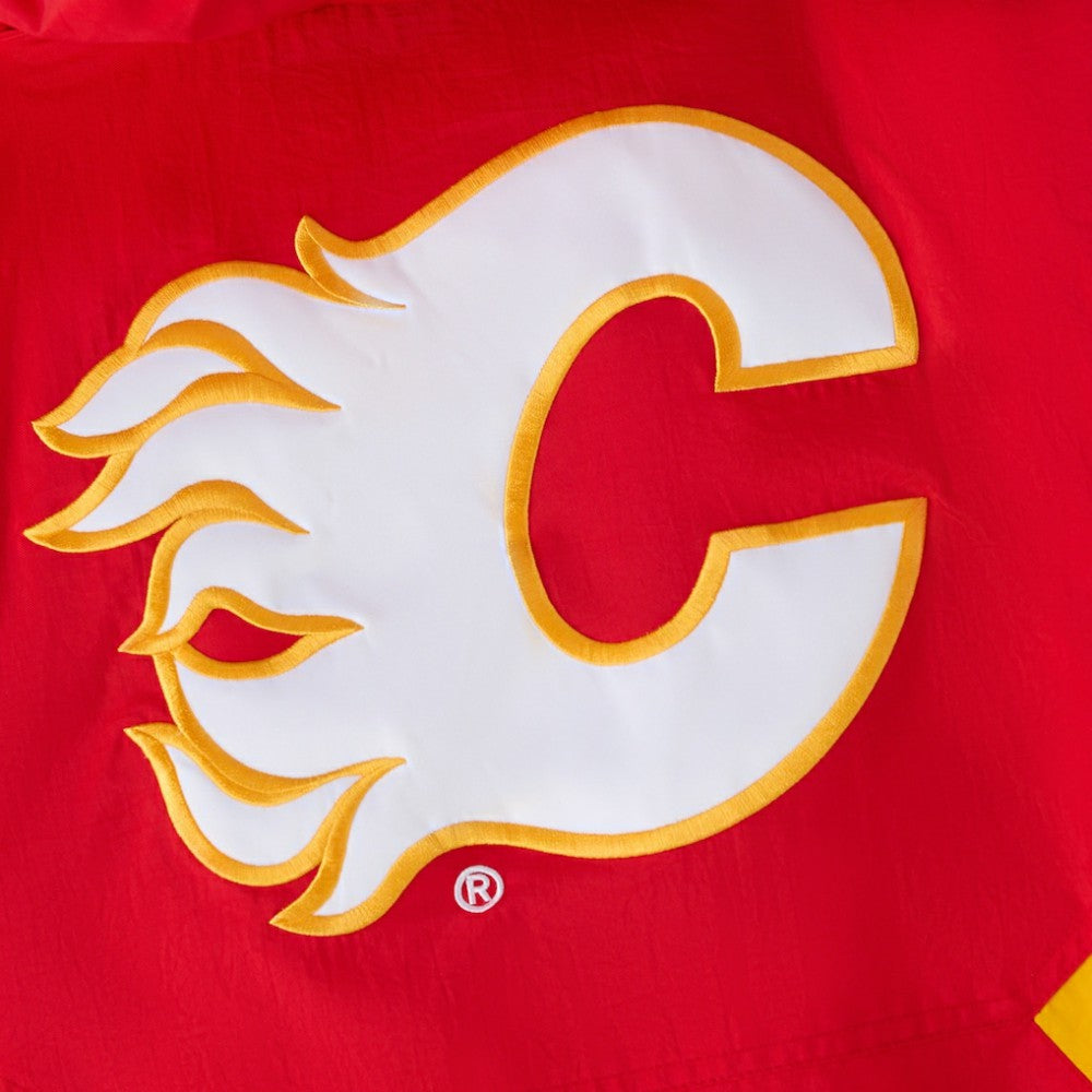 Calgary Flames OVO x Starter Half-Zip Hooded Jacket Red