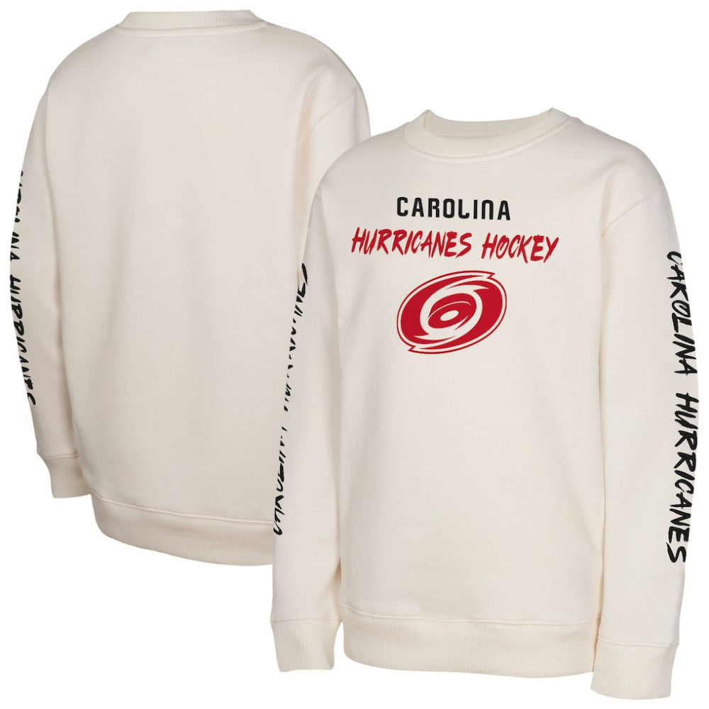 Carolina Hurricanes Youth Star Power Pullover Sweatshirt Cream