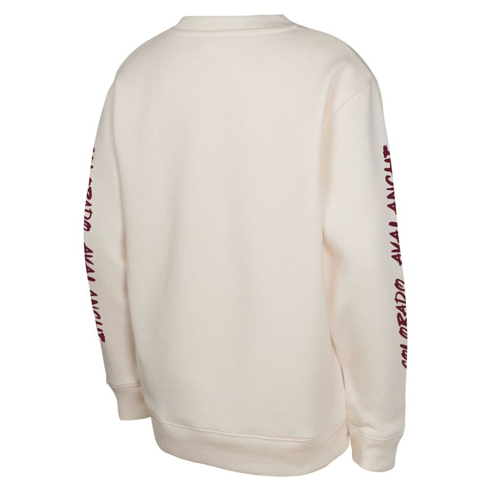 Colorado Avalanche Youth Star Power Pullover Sweatshirt Cream