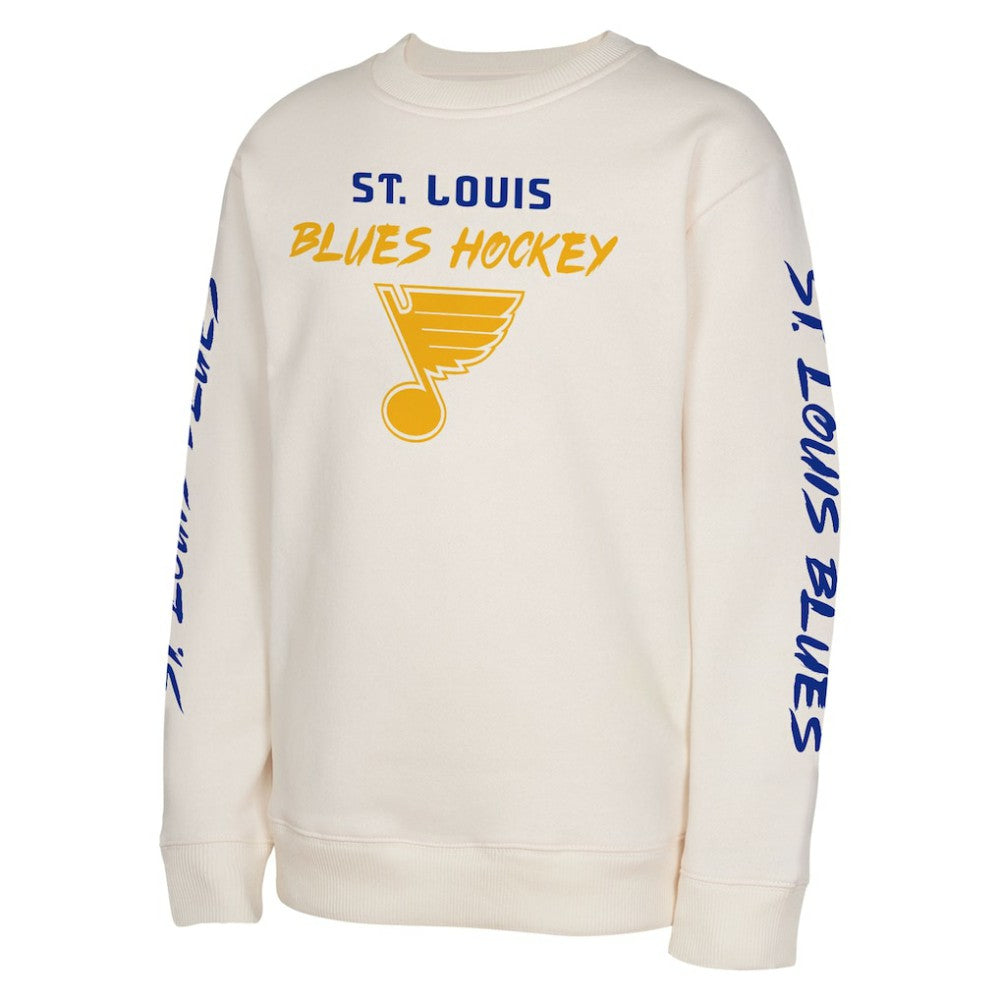 St. Louis Blues Youth Star Power Pullover Sweatshirt Cream