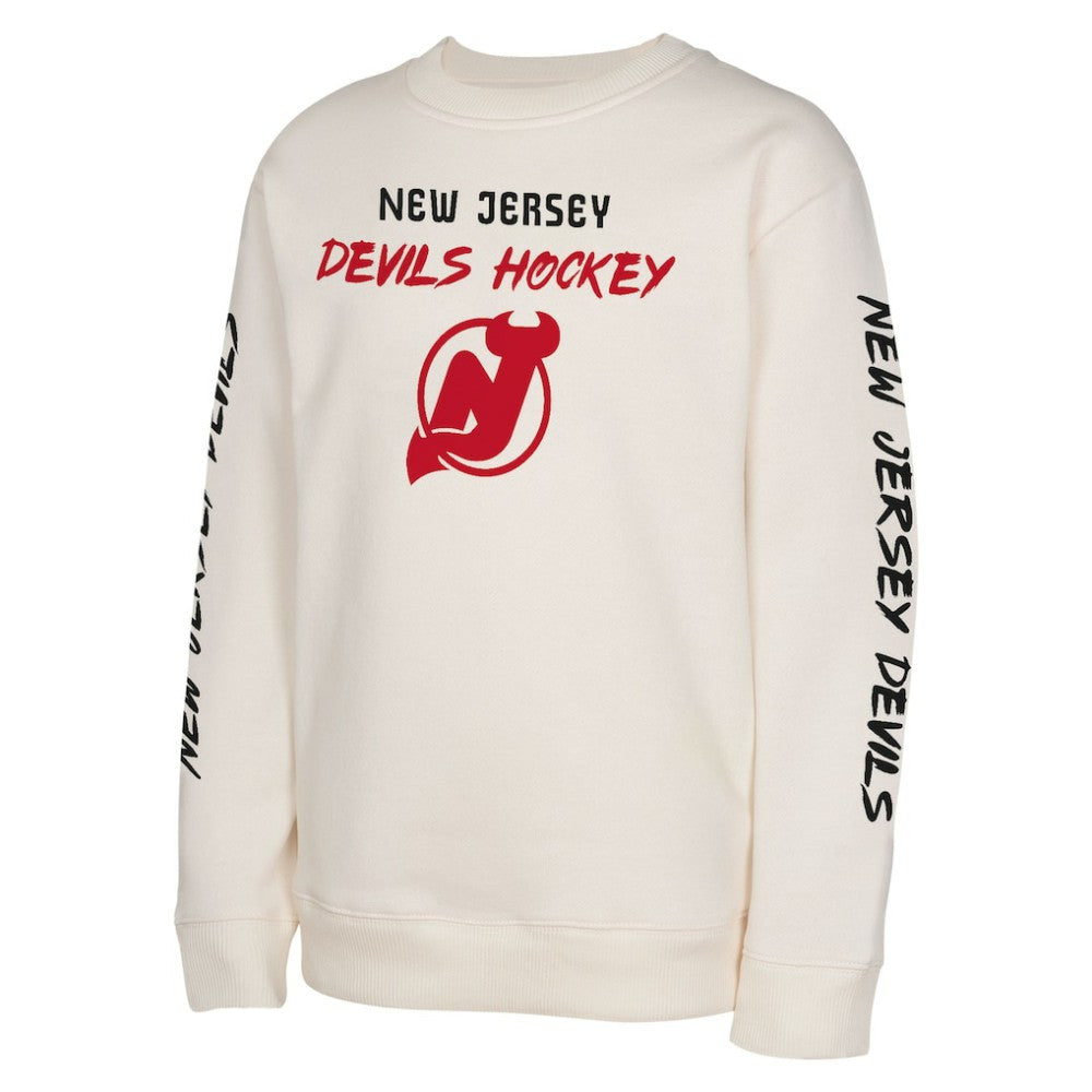 New Jersey Devils Youth Star Power Pullover Sweatshirt Cream