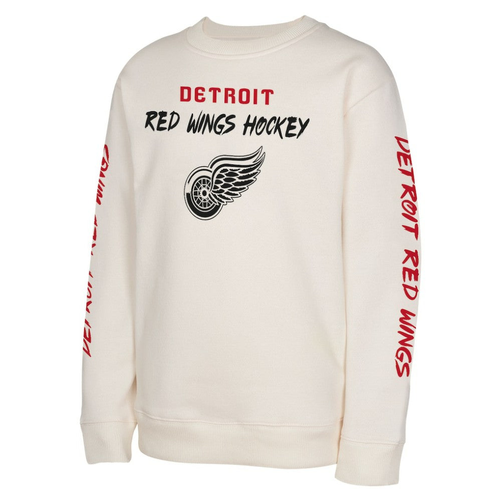 Detroit Red Wings Youth Star Power Pullover Sweatshirt Cream