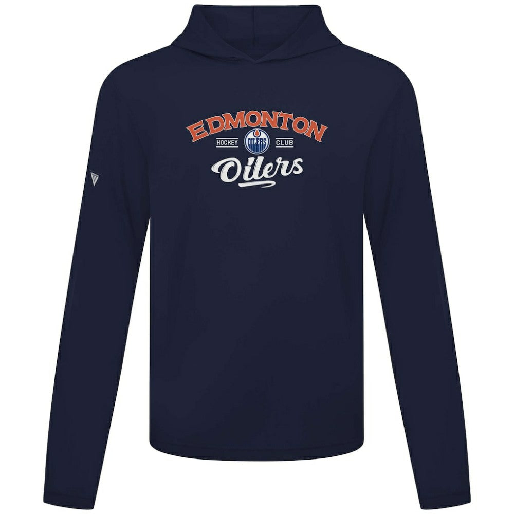 Edmonton Oilers Levelwear Anthem Ice Wall Pullover Hoodie Navy