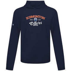 Edmonton Oilers Levelwear Anthem Ice Wall Pullover Hoodie Navy