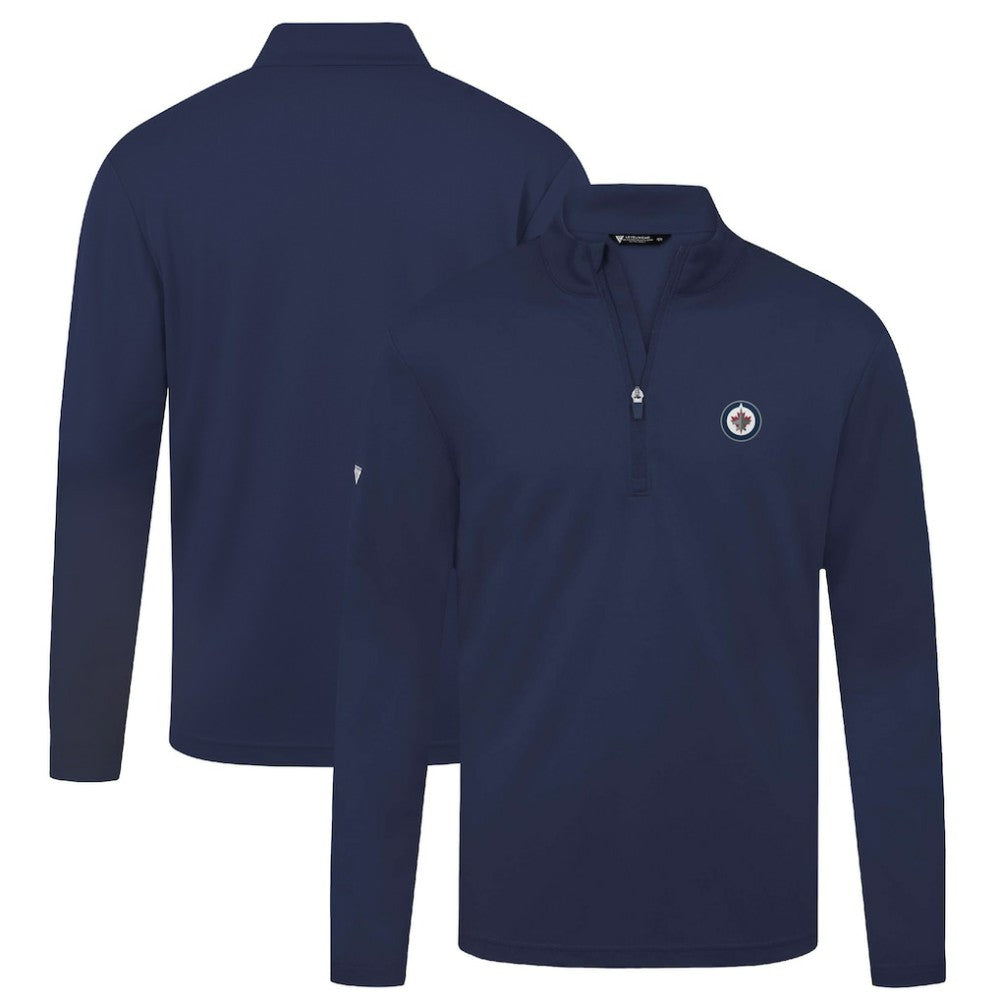 Winnipeg Jets Levelwear Heron Insignia Core Quarter-Zip Jacket Navy