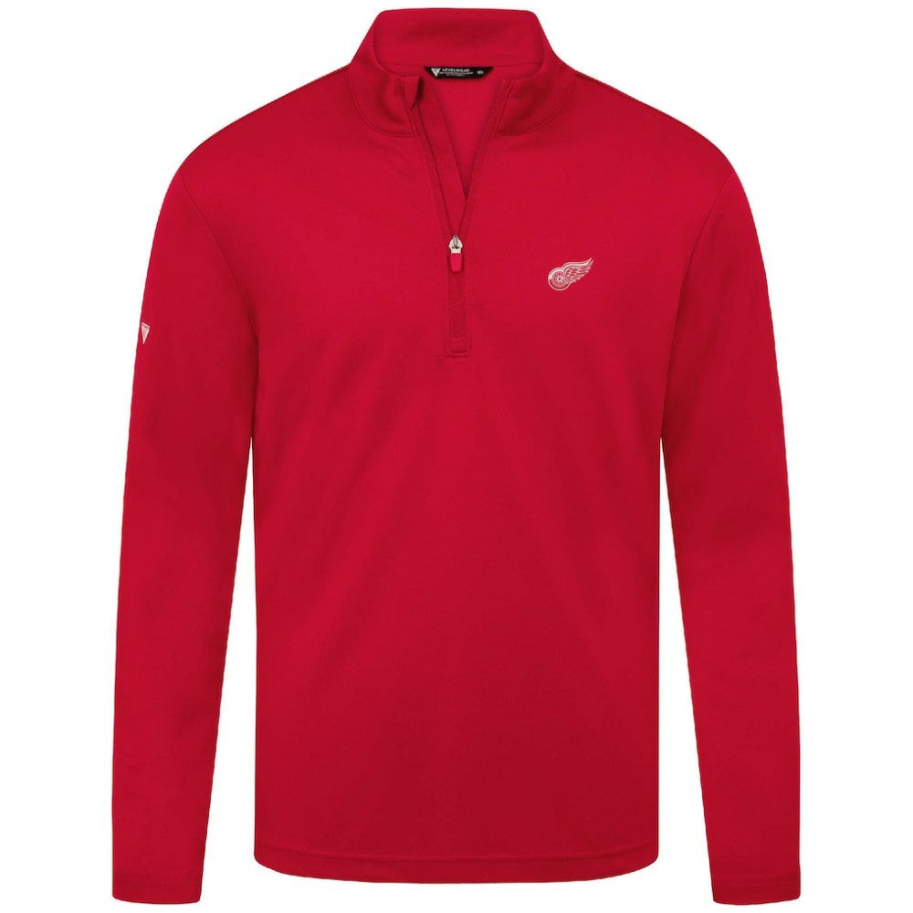 Detroit Red Wings Levelwear Heron Insignia Core Quarter-Zip Jacket Red
