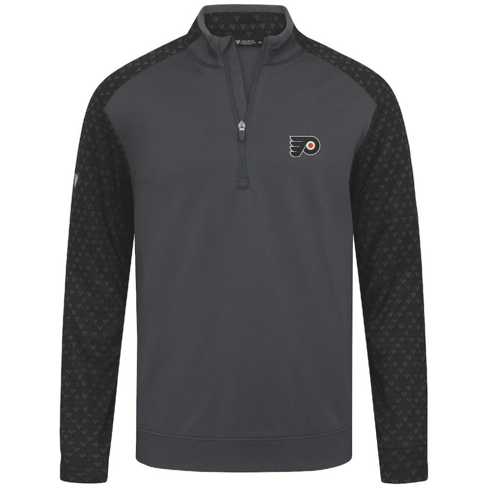 Philadelphia Flyers Levelwear Aztec Insignia Core Quarter-Zip Pullover Top Charcoal