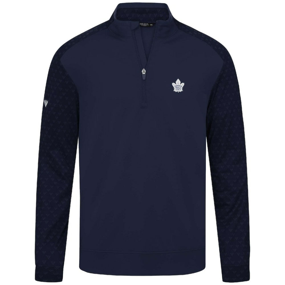 Toronto Maple Leafs Levelwear Aztec Insignia Core Quarter-Zip Pullover Top Navy