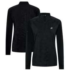 Dallas Stars Levelwear Women's Amethyst Insignia Core Quarter-Zip Jacket Black