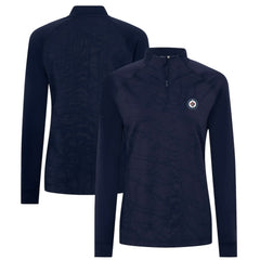 Winnipeg Jets Levelwear Women's Amethyst Insignia Core Quarter-Zip Jacket Navy