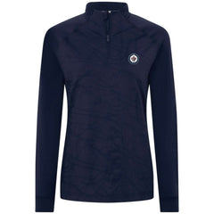 Winnipeg Jets Levelwear Women's Amethyst Insignia Core Quarter-Zip Jacket Navy