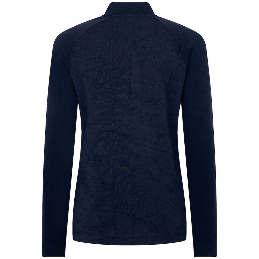 Winnipeg Jets Levelwear Women's Amethyst Insignia Core Quarter-Zip Jacket Navy