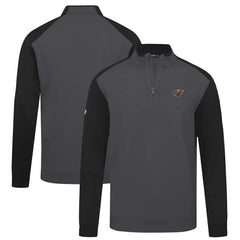 Minnesota Wild Levelwear Bayou Insignia Core Quarter-Zip Pullover Top Charcoal