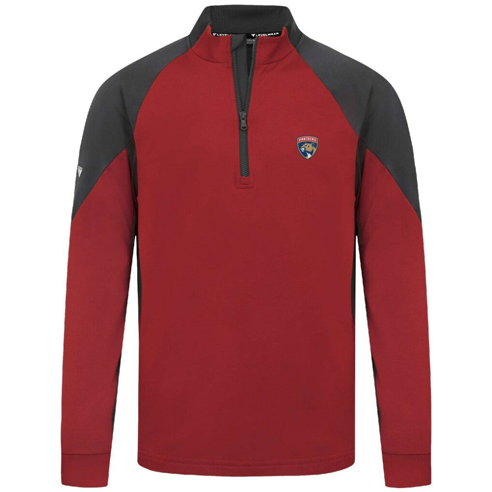 Florida Panthers Levelwear Cadet Insignia Core Quarter-Zip Pullover Top Red