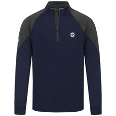 Winnipeg Jets Levelwear Cadet Insignia Core Quarter-Zip Pullover Top Navy