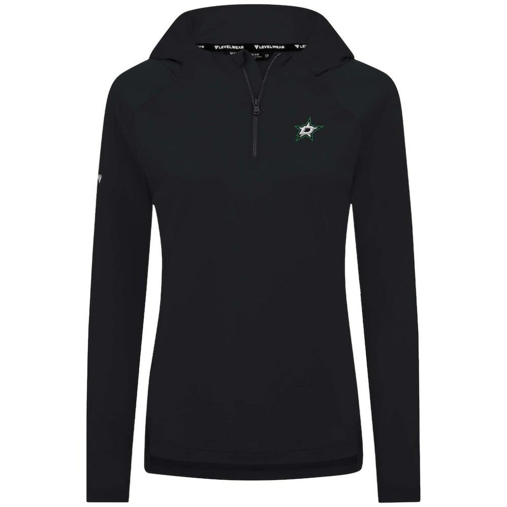 Dallas Stars Levelwear Women's Raven Insignia Core Quarter-Zip Jacket Black